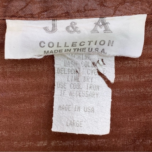 Vintage J & A Collection Women’s Blouse Top Size Large - Picture 4 of 4